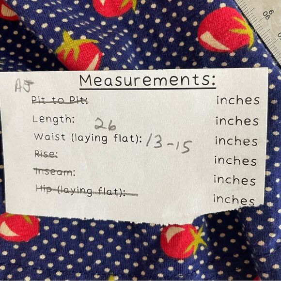 Effie's Heart Strawberry Faux Wrap Cotton Knit SKirt sz Small #AJ - Picture 7 of 7